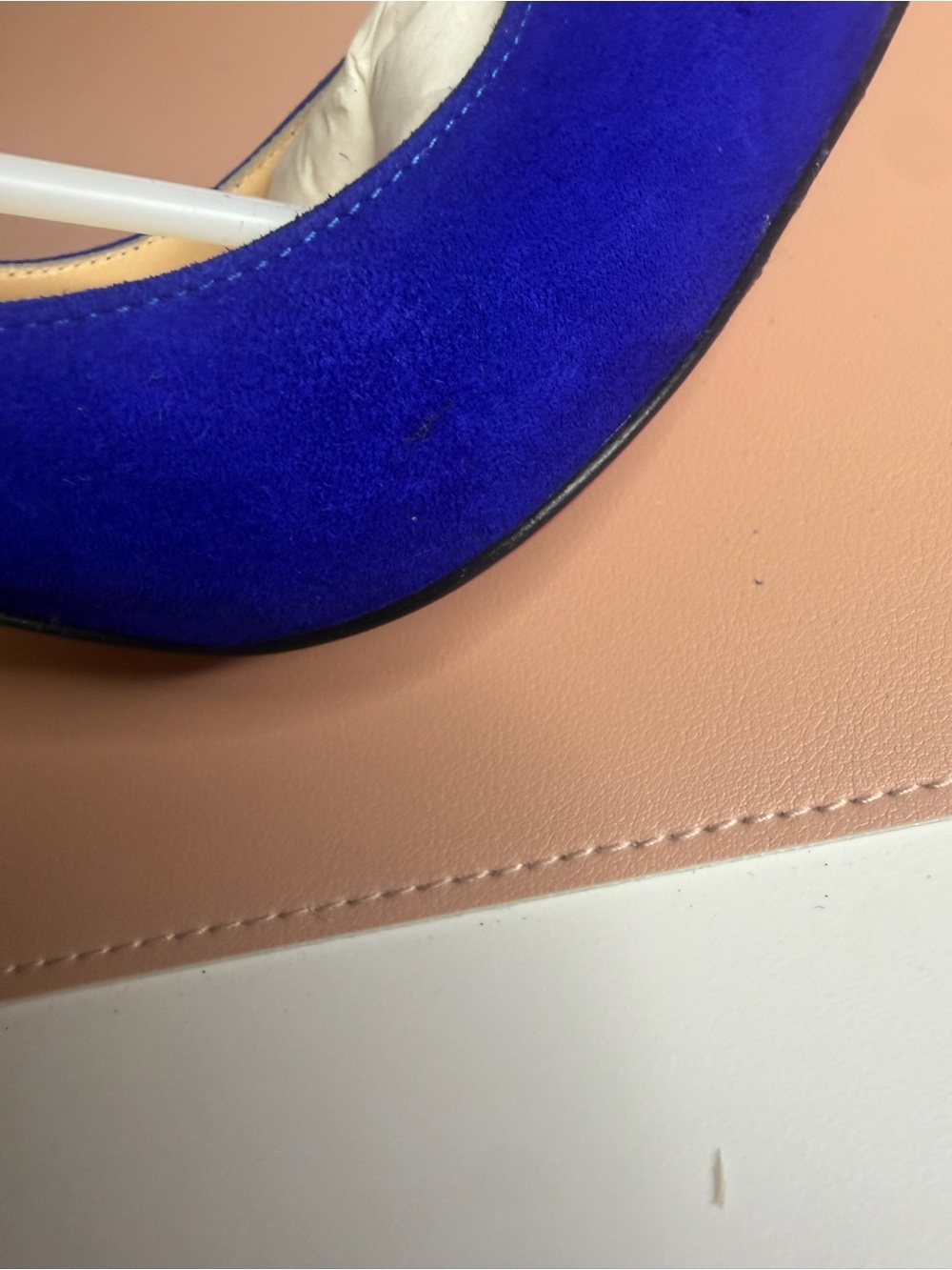 Christian Louboutin Pigalle Follies 100 Elixir Blue Suede Pump Heels 37.5 Box - Picture 13 of 15